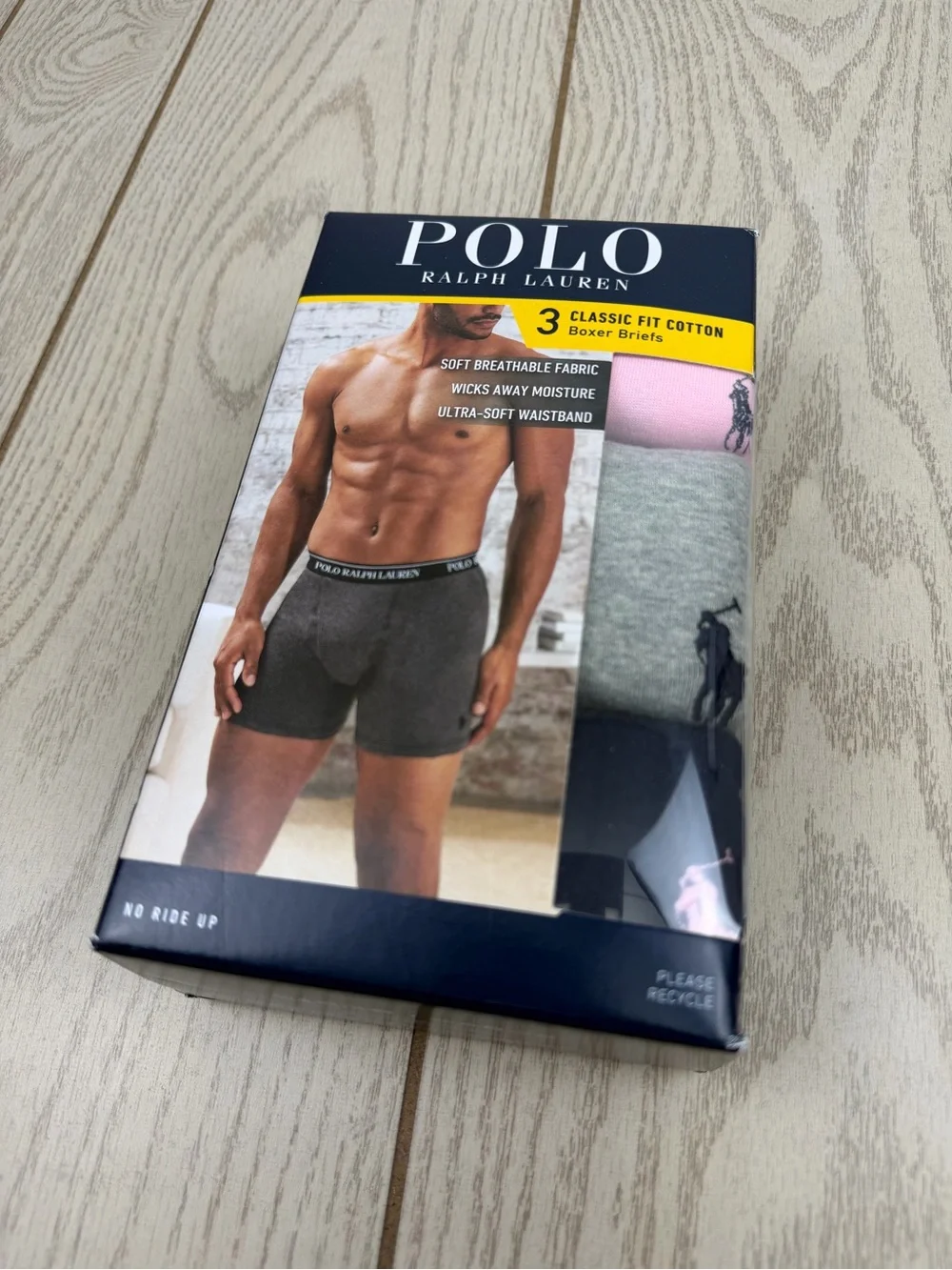 Polo Ralph Lauren Men's 3 Pack Classic Fit Cotton Boxer Briefs XL Multi $49.50